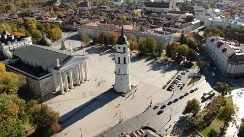 Vilnius Bell Tower Stock Footage 96301110
