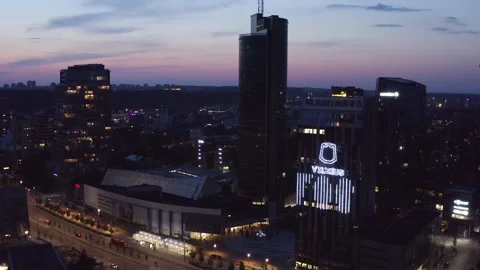 Vilnius downtown on summer evening 스톡 동영상 261175575
