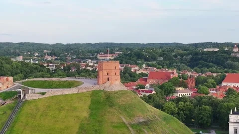 Vilnius Gediminas' Tower Stock Footage 246927506