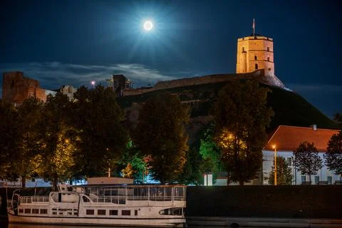 VILNIUS, LITHUANIA - AUGUST 07, 2017: Gediminas Castle in Vilnius, Lithuani.. Stock Photos