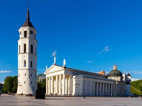 Vilnius. Lithuania. Cathedral Square. Stock Photos