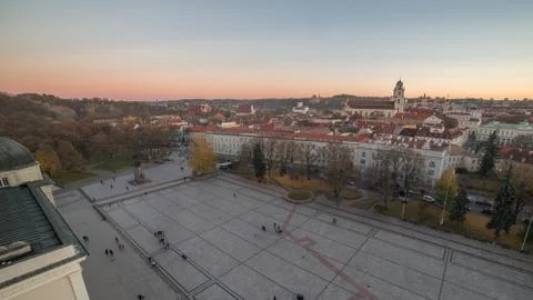 Vilnius, Lithuania: Cathedral Square Stock Photos