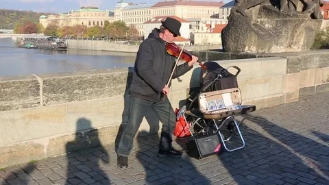 VILNIUS, LITHUANIA -  close up of nice young musician woman perform Stock Footage 72803875