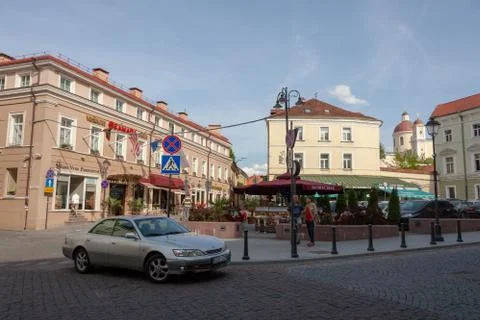 Vilnius, Lithuania - May 12, 2011: Beautifuul streets of Vilnius, Capital Cit Foto stock