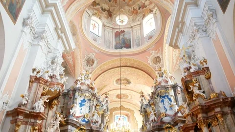 Vilnius, Lithuania, tilt down inside St. Nicholas' Church Stock-Footage 111399448
