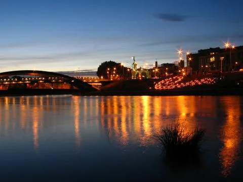 Vilnius at night Stock Photos