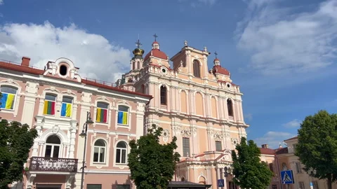 Vilnius old town in Lithuania Stock Footage 246230561