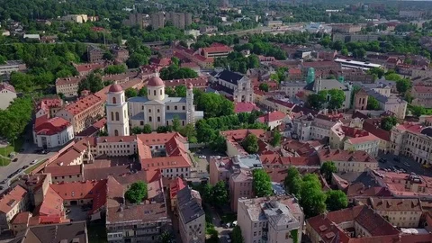 Vilnius old town video Stock Footage
