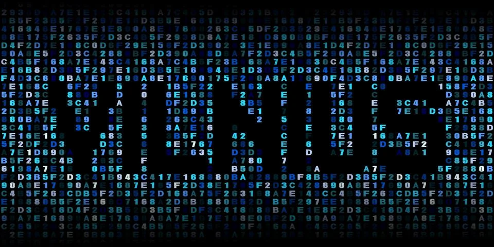 Vilnius text on hex code illustration Stock Illustration