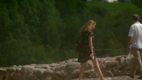 Vilnius three crosses – pan - tele Vídeo Stock 80649856