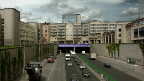 Vilnius underpass, wide shot Stock Footage 80313097