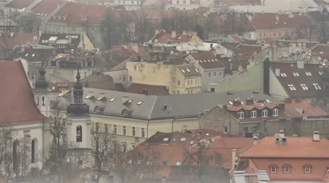 Vilnius. View from Mount of Three Crosses, 11 Video stock 46323750