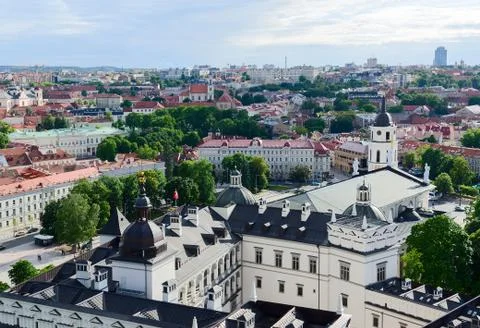 Vilnius, view of Old Town from the observation deck Foto stock