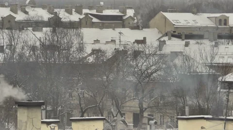 Vilnius. Winter 5 zoom out Stock Footage 46606571