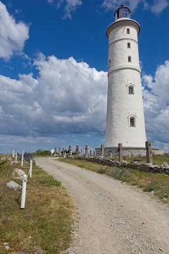 Vilsandi lighthouse in summer. Stock Photos