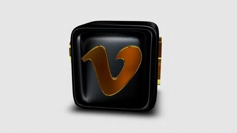 Vimeo Logo Icon Cube, Alpha Channel, Looped, Exclusive Stock Footage 302098764
