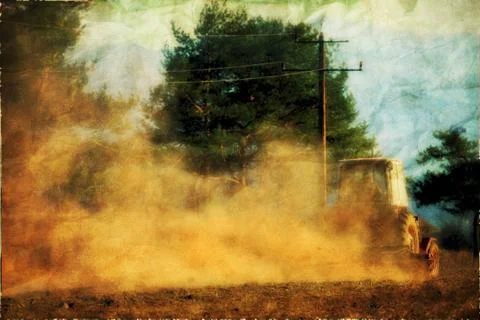 Vimtage agricultural background Stock Illustration