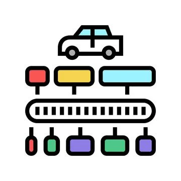 Vin code decoder color icon vector illustration Stock Illustration