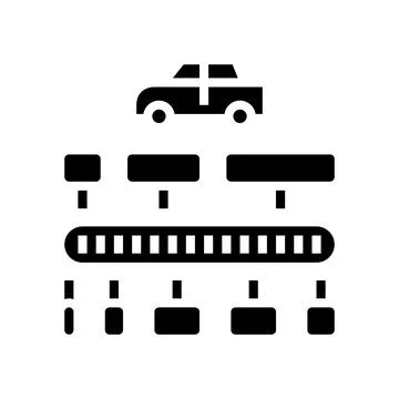 Vin code decoder glyph icon vector illustration Stock Illustration