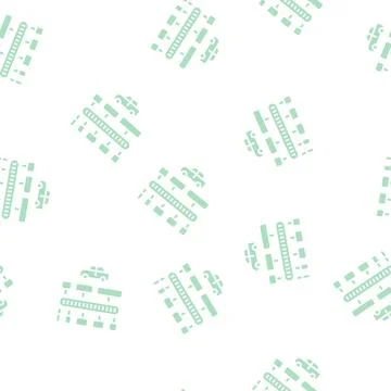 Vin code decoder glyph seamless pattern Illustrazione stock