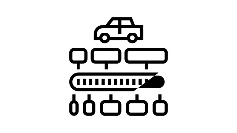 Vin code decoder line icon animation Vidéo 165380642