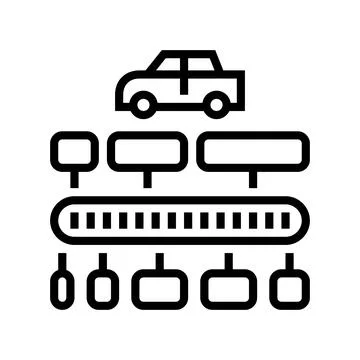 Vin code decoder line icon vector illustration Stock Illustration