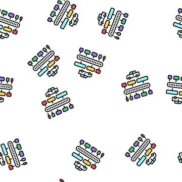 Vin code decoder vector seamless pattern Stock Illustration