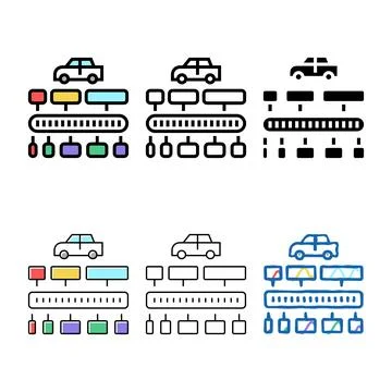 Vin code simplified decoder color icon vector Stock Illustration