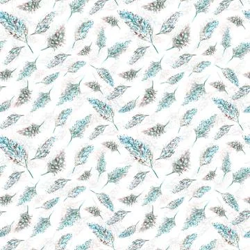 Vinage feather pattern Stock Illustration