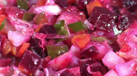 Vinaigrette salad Stock Footage 44357937