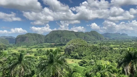 Viñales cuba view panning Video stock 218977620