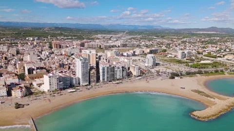 Vinaros Spain by drone Stock Footage 281274044