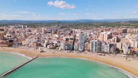 Vinaros Spain by drone Stock Footage 281274057
