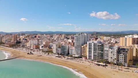Vinaros Spain by drone Stock Footage 281274060