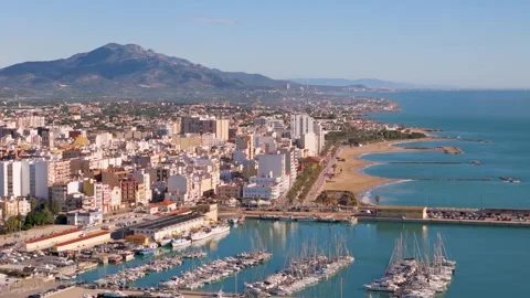 Vinaros Spain by drone Stock Footage 281274064