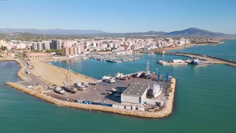 Vinaros Spain by drone Stock Footage 281274093