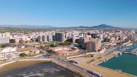Vinaros Spain by drone Stock Footage 281274106