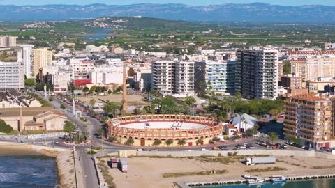 Vinaros Spain by drone Stock Footage 281274134