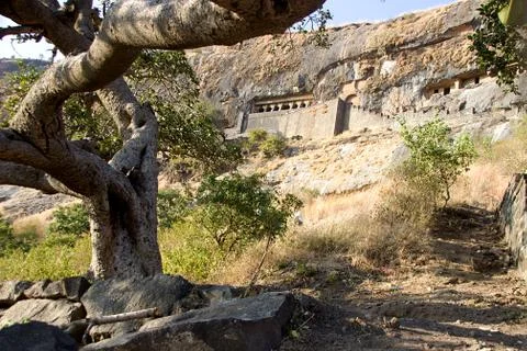 Vinayaka Cave at Lenhadri Stock Photos