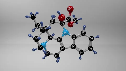 Vincamine molecule. Stock Footage 313684084