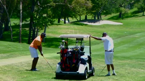 Vince young golf swing Stock Footage 52355493