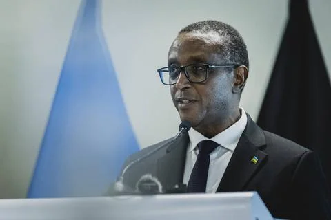  Vincent Biruta, Aussenminister von Ruanda, aufgenommen im Rahmen einer ge... Stock Photos
