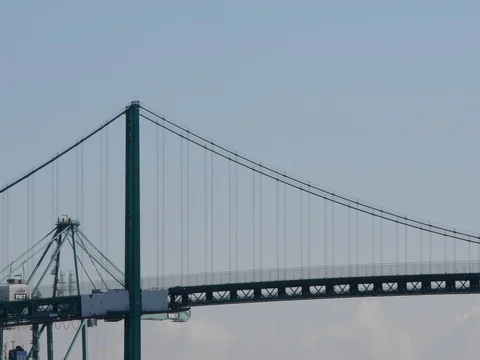 Vincent Thomas Bridge Stock Footage 77149540