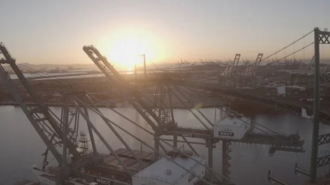 Vincent Thomas Bridge Long Beach Stock Footage 85000645