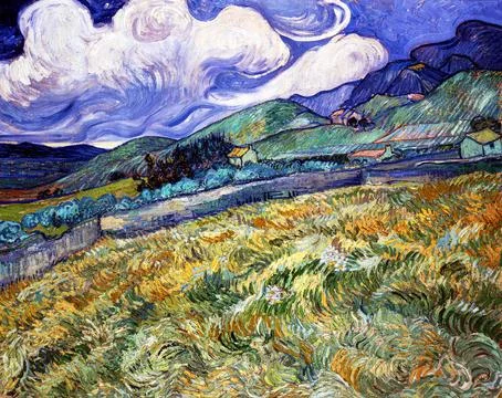 Vincent van Gogh - Landscape from Saint-R Stock Illustration