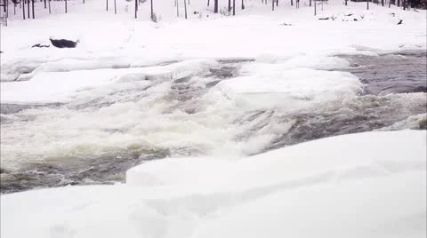Vindelalven in the winter Stock Footage 11333146