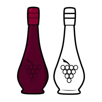Vine Bottle Stock Illustration
