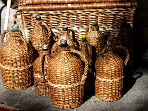 Vine bottle Stock Photos
