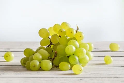 Vine grapes on a kitchen table Stock Photos
