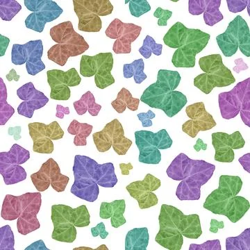 Vine leaf motif multicolored seamless pattern design Stock Illustration